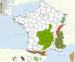 Départements concernés par la Loi Montagne 2021