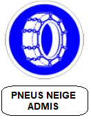 Pneus neige admis