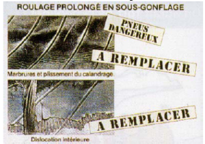 Roulage prolongé en sous gonflage